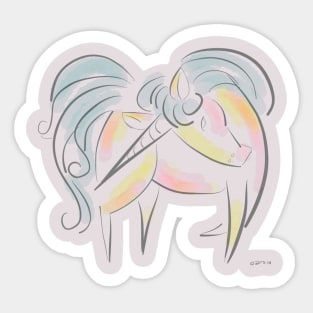 Unicorn in Zen Sticker